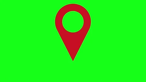 Location point simple shape vector icon. Pin icon vector Stock Footage 234599008