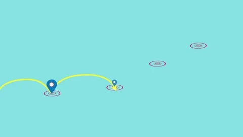 Location pointer animated navigation map. Gps route arrow movement progress.. Stock Footage 321587114