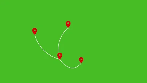 Location pointer continuous one line drawing animation. GPS navigation line.. Stock Footage 305301200