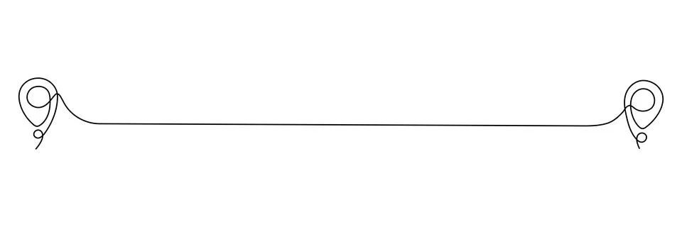 Location pointer continuous one line drawing. 스톡 일러스트