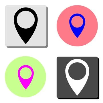 Location pointer. flat vector icon Stock Illustration