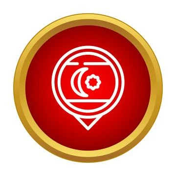 Location pointer icon showing map of tunisia イラスト素材