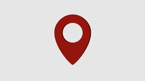 Location pointer on the map. Animated pin pointer. Point of Interest. Stock Footage 282040860