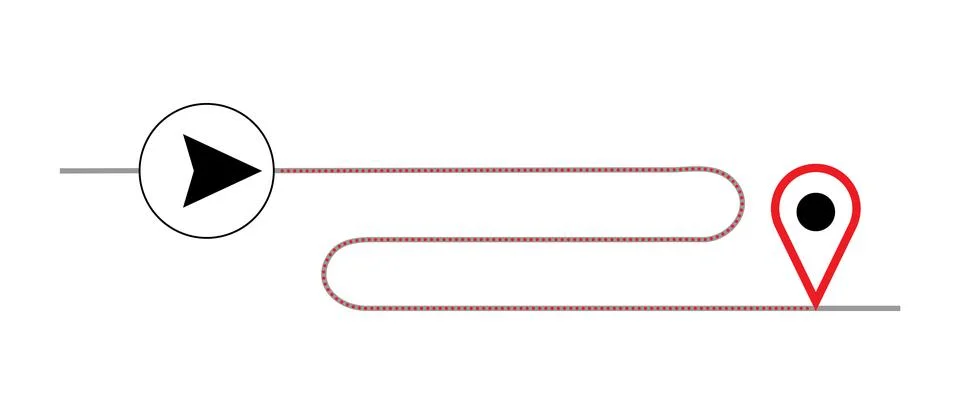 Location pointer pin or You are here marker sign symbol. Stock Illustration