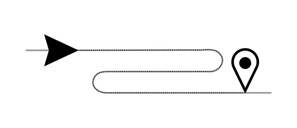 Location pointer pin or You are here marker sign symbol. Stock Illustration