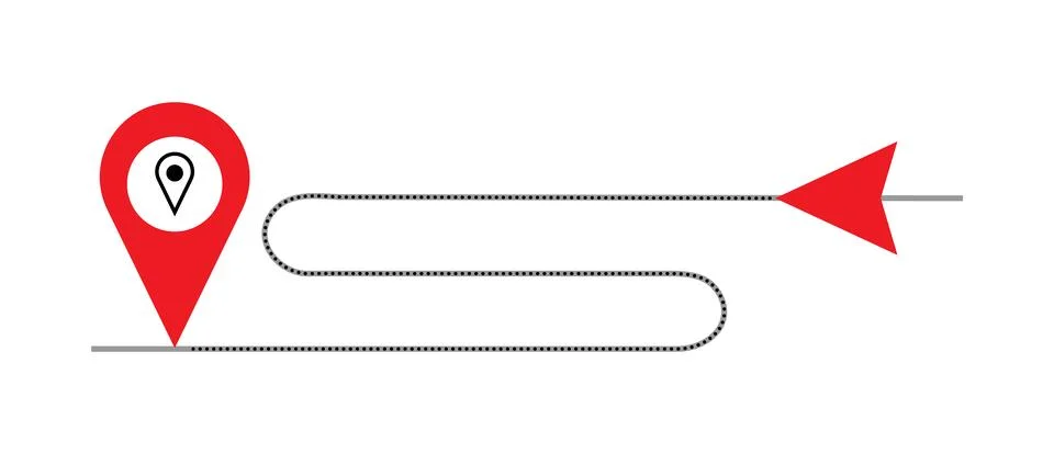 Location pointer pin or You are here marker sign symbol. Stock Illustration
