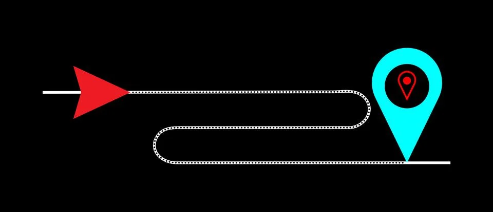Location pointer pin or You are here marker sign symbol. イラスト素材