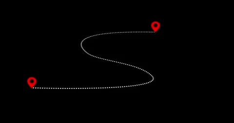 Location pointers sign, navigation map search concept, Map distance sign animati Stock Footage 327214621