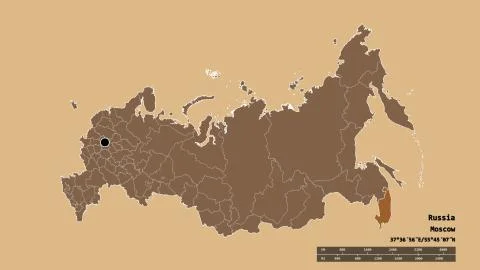 Location of Primor'ye, territory of Russia. Pattern イラスト素材