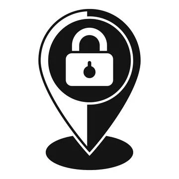 Location privacy icon simple vector. Data protect Stock Illustration