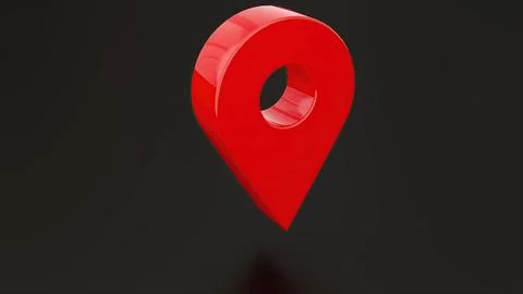 Location red pin Illustrazione stock