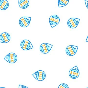 Location sale vector seamless pattern Stock Illustration