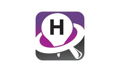 Location Search Solutions Initial H Stock-Illustration