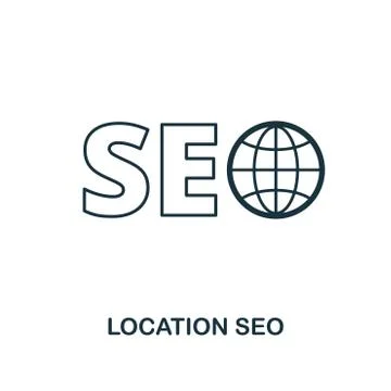 Location Seo creative icon. Simple element illustration. Location Seo concept Stock Illustration