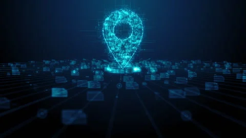 Location services data privacy of information technology big data computing netw Stock Footage 245325498