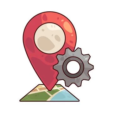 Location settings illustration Stock-Illustration