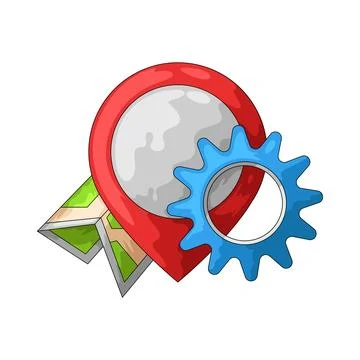 Location settings illustration Stock Illustration