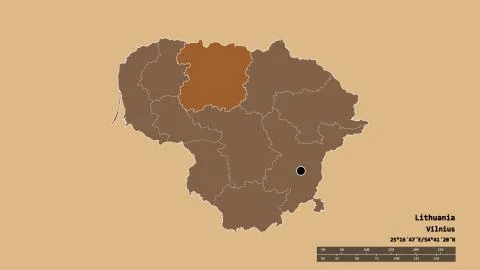 Location of Siauliai, county of Lithuania. Pattern 스톡 일러스트