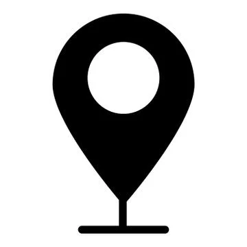 Location sign, gps solid icon. Pin vector illustration isolated on white. Map Stock Illustration