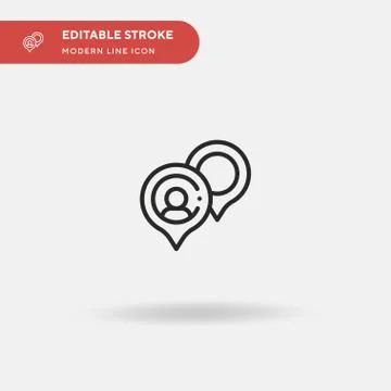 Location Simple vector icon. Illustration symbol design template for web mobi Stock Illustration