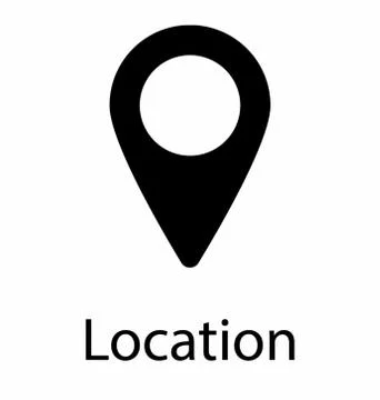 Location solid icon vector Stock Illustration