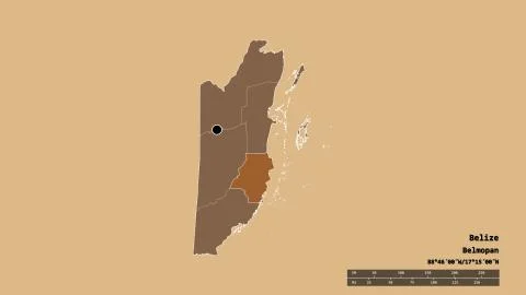 Location of Stann Creek, district of Belize. Pattern イラスト素材
