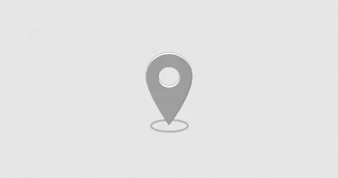 Location symbol bouncing isolated on black background. Location pin icon with Stock Footage 229128063