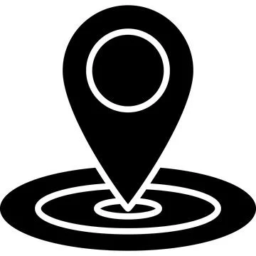 Location Symbol Glyph Icon Vector Illustrazione stock