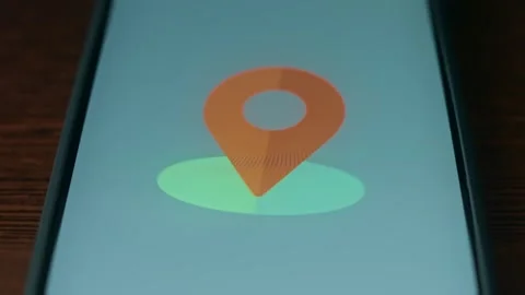 Location symbol, map pointer icon, presentation Video stock 310055298