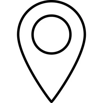 Location Symbol Outline Icon Vector Stock Illustration
