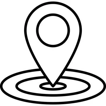 Location Symbol Outline Icon Vector Illustrazione stock