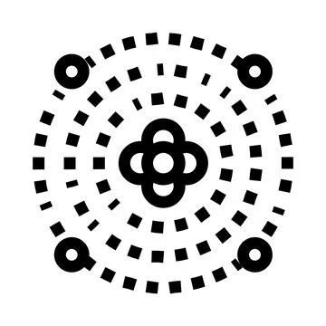 Location target finding destination dots icon Stock Illustration