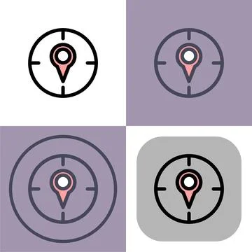 Location Targeting- GPS Navigation Icon Set Иллюстрация