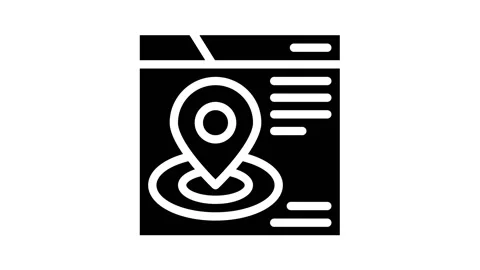 Location targeting seo optimization glyph icon animation Stock Footage 156654815