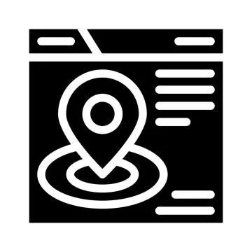 Location targeting seo optimization glyph icon vector illustration 스톡 일러스트