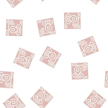 Location targeting seo optimization glyph vector seamless pattern Stock Illustration