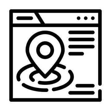 Location targeting seo optimization line icon vector illustration Stock Illustration