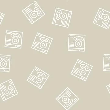 Location targeting seo optimization line vector seamless pattern Illustrazione stock