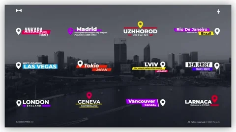 Location Titles 3.0 Stock After Effects