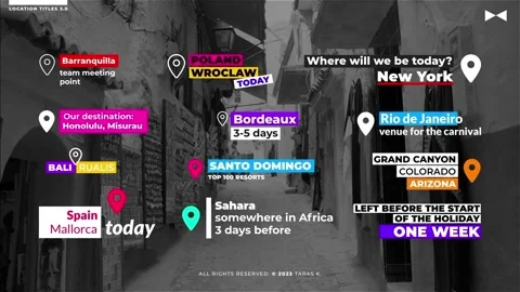 Location Titles 3.0 After Effects stock