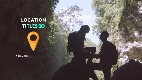 Location Titles 3D for After Effects After Effects stock