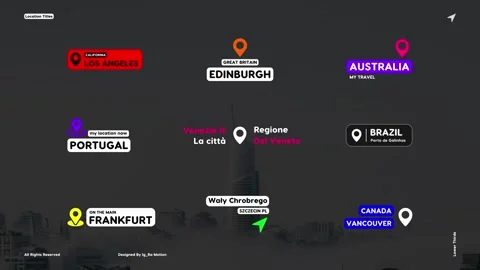 Location Titles 스톡 After Effects
