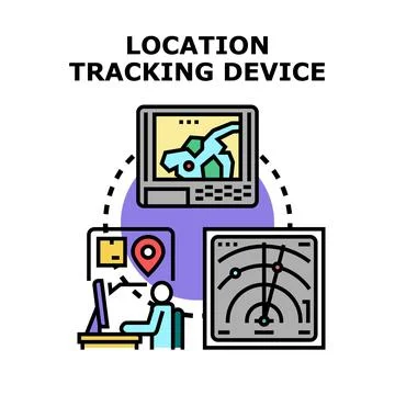 Location tracking device concept vector illustration Stock Illustration