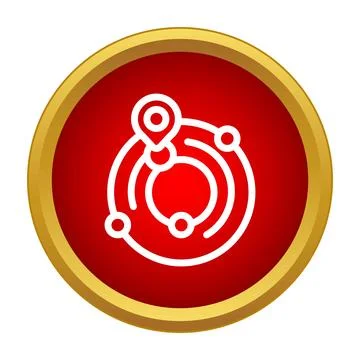Location tracking pin navigating multiple points on map 스톡 일러스트