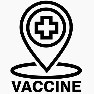 Location of vaccination. Stock Illustration