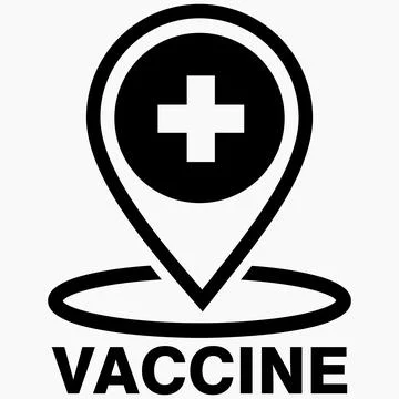 Location of vaccination. Stock Illustration
