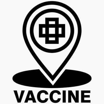 Location of vaccination. Stock Illustration