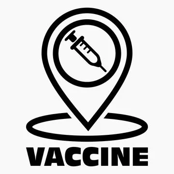 Location of vaccination. Stock Illustration