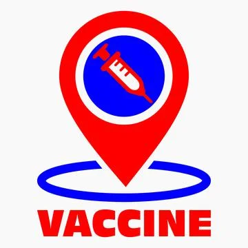 Location of vaccination. Stock Illustration