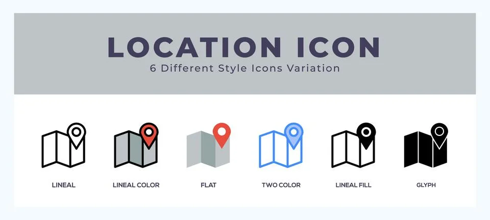 Location vector icon. with different styles vector illustration. Stockillustratie